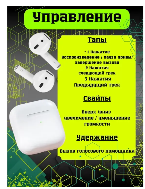 Наушники PRO 5 Наушники беспроводные с микрофоном, Bluetooth, USB Type-C, белый