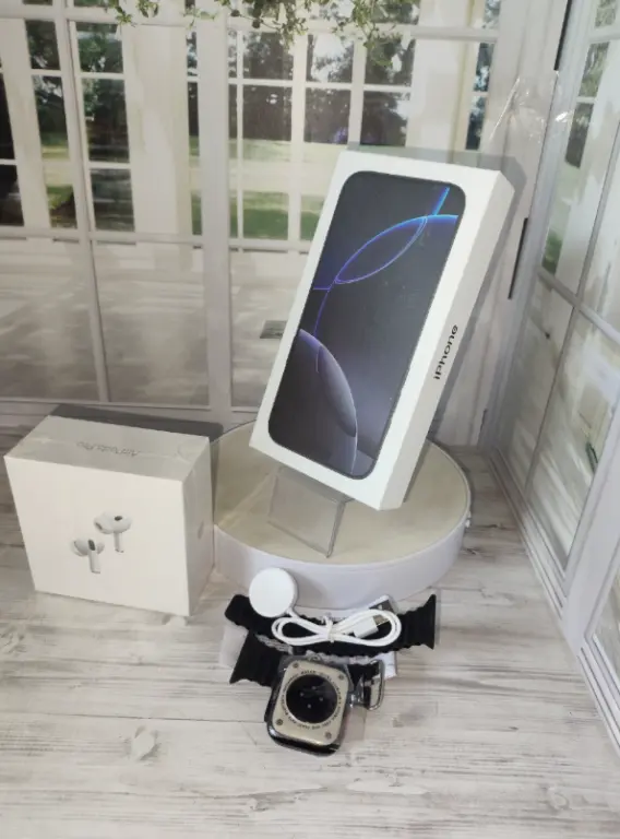 Смартфон iphone 16 pro max копия набор часы +наушники новинка